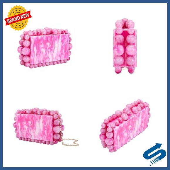 Acrylic Marble Evening Clutch Purse for Wedding Cocktail Party